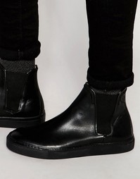 Кожаные кроссовки челси Hudson London - Черный