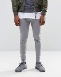 Супероблегающие джоггеры с логотипом ASOS - Слоновий серый