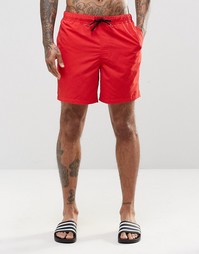 Красные шорты для плавания средней длины ASOS - Красный