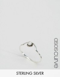 Серебряное кольцо с камнем ASOS CURVE - Серебряный