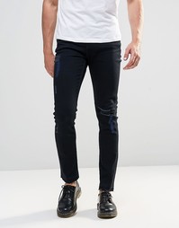 Черные джинсы скинни с прорехами на коленях Cheap Monday - Abyss