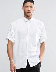 Белая oversize-рубашка с рукавами летучая мышь ASOS - Белый