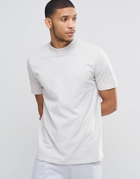 Свободная футболка для дома с высоким воротником ASOS - Белый