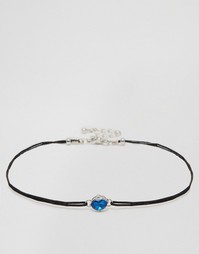 Ожерелье-чокер с камнями ASOS - Синий