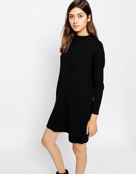 Свободное платье в рубчик ASOS - Черный