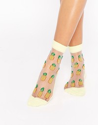 Носки с ананасами ASOS - Желтый