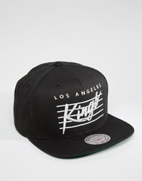 Бейсболка с надписью LA Kings Mitchell &amp; Ness - Черный