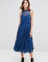 Платье макси Free People Angel Rays - Сапфир