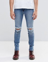 Светлые состаренные выбеленные джинсы скинни Dr Denim Snap - Snap g45