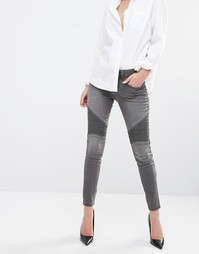 Облегающие джинсы в байкерском стиле JDY - Длина серого 32