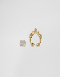 Limited Edition Festival Nose Stud And Faux Nose Ring - Золотой Asos