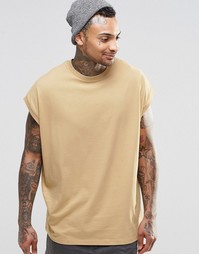 Бежевая oversize‑футболка ASOS - Золотистый