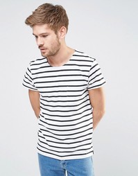 Футболка в полоску с карманом Selected Homme