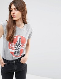 Футболка с принтом Coca Cola ASOS - Серый меланж