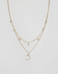 Двухярусное ожерелье с подвеской в виде луны Lipsy Ariana Grande
