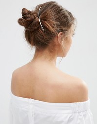 Гребень для волос с длинной планкой ASOS - Серебряный