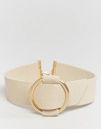 Ожерелье-чокер ограниченной серии с кольцами - Кремовый Asos