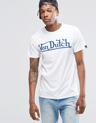 Футболка с крупным логотипом Von Dutch - Белый