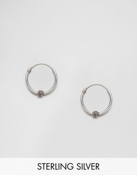 Серебряные серьги‑кольца 12 мм Kingsley Ryan - Серебряный