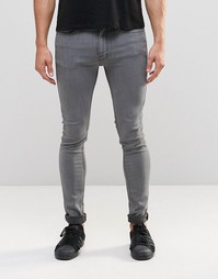 Серые облегающие джинсы LDN DNM - Серый