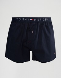 Тканые боксеры Tommy Hilfiger - Темно-синий