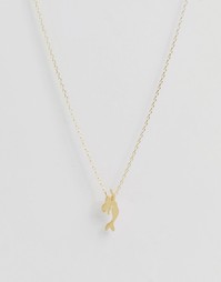 Ожерелье ограниченной серии с подвеской-русалкой - Золотой Asos