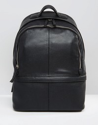 Кожаный рюкзак ASOS Harvard - Черный