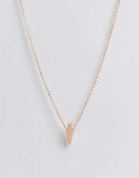 Ожерелье ограниченной серии с подвеской-морковкой - Розовое золото Asos