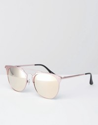 Солнцезащитные очки кошачий глаз в металлической оправе с плоскими зер Quay Australia