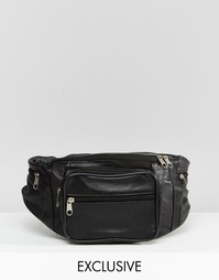 Кожаная сумка‑кошелек на пояс Reclaimed Vintage - Черный