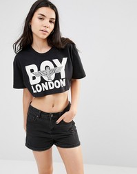 Кроп-топ с логотипом Boy London