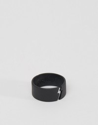 Черное кольцо с разрезом в виде молнии Icon Brand - Черный