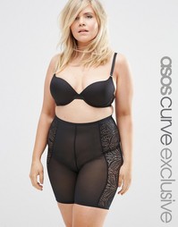 Утягивающие шорты с широким поясом ASOS CURVE - Черный