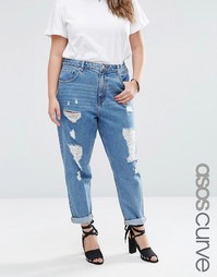Выбеленные джинсы в винтажном стиле ASOS CURVE - Синий