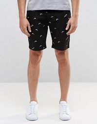 Шорты чиносы с принтом дельфинов Bellfield - Черный