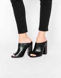Missguided Block Heeled Mules - Черный