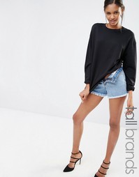 Потертые джинсовые шорты с завышенной талией Missguided Tall