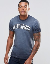 Темно-синяя футболка слим с принтом Abercrombie &amp; Fitch - 202 navy