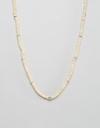 Ожерелье из бусин ASOS - Кремовый