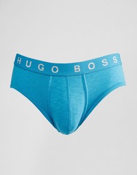 Синие трусы с логотипом на поясе Hugo Boss - Синий