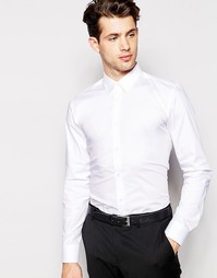 Рубашка узкого кроя из поплина Hugo by Hugo Boss - Белый