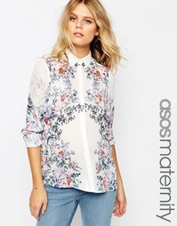 Блузка с цветочным принтом для беременных ASOS Maternity Pretty