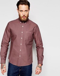 Сливовая классическая оксфордская рубашка с длинными рукавами ASOS