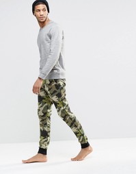 Камуфляжные суперзауженные джоггеры для дома ASOS - Хаки