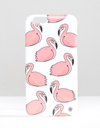 Чехол для iPhone 6 с принтом фламинго Daisy Street - Белый