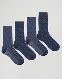 4 пары носков Jack &amp; Jones - Синий