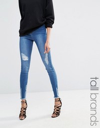 Джинсы скинни с необработанными краями Missguided Tall
