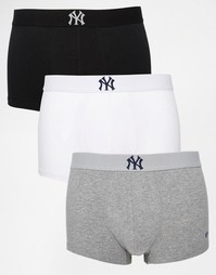 Комплект из 3 пар укороченных боксеров-брифов New York Yankee - Черный