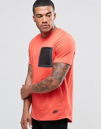 Nike T-Shirt With Mesh Pocket In Red 776675-696 - Красный