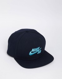 Синяя кепка Nike SB Icon 628683-478 - Синий